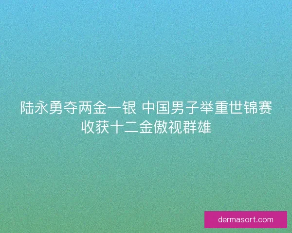 陆永勇夺两金一银 中国男子举重世锦赛收获十二金傲视群雄